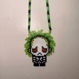 Beetlejuice Perler Necklace